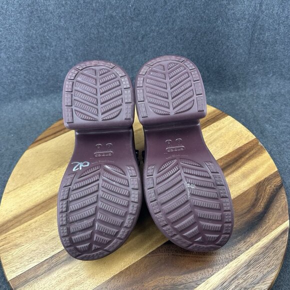 Crocs Siren Chain Clog Dark Cherry Men's 4 Womens 6 Platform Heels - Picture 9 of 10